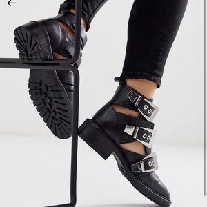 ASOS Design Black Buckled Boots